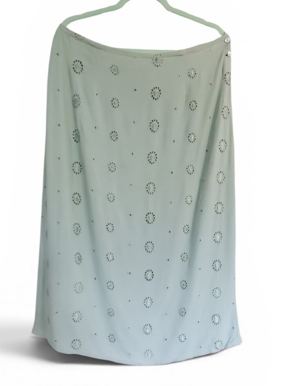 Johnny Was Item Mint Eyelet Skirt. Large.